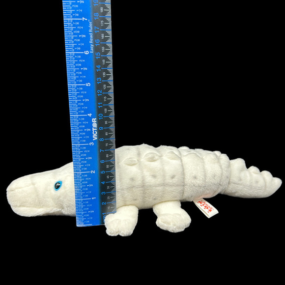 Classic Kidz ToysAlbino Crocodile Alligator Animal Plush White 11" Zoo Soft Baby - Picture 12 of 13